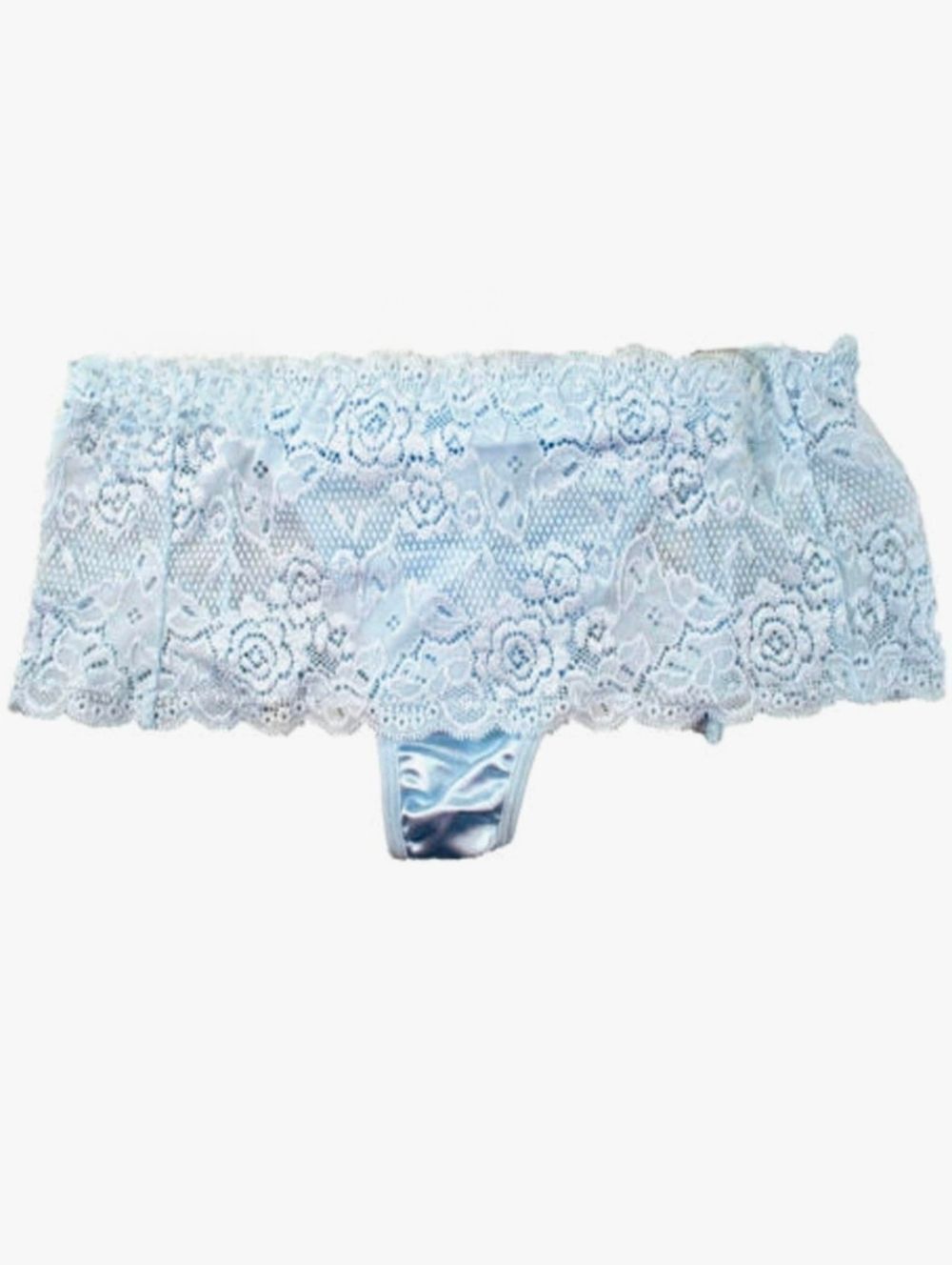 🔺️NWT Secret Treasures Vintage Blue Lace Skong Panties Size 8 XLarge
